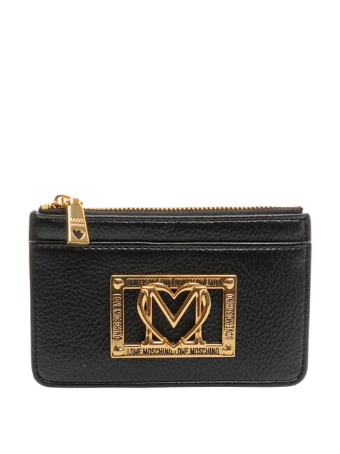 LOVE MOSCHINO LOCKED IN GOLD  Busta portamonete Nero - Portafogli Donna