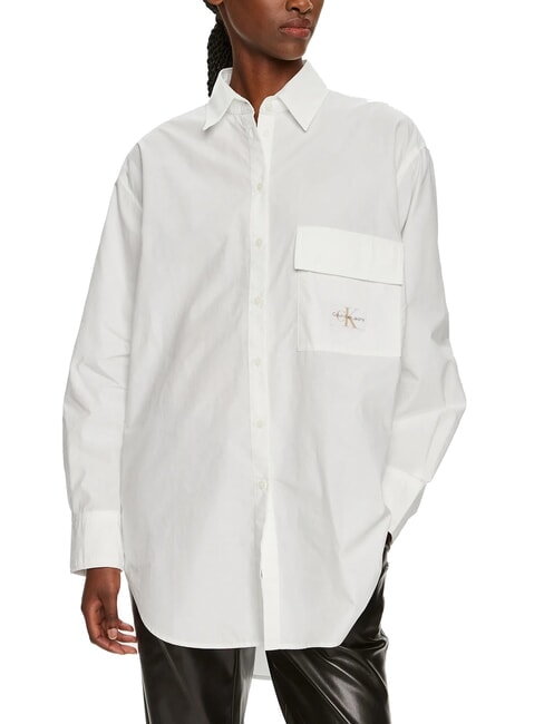 CALVIN KLEIN CK JEANS Camicia a maniche lunghe oversize bright white - Camicie Donna