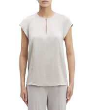 CALVIN KLEIN CK Camicia in raso a maniche corte - Camicie Donna