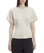 CALVIN KLEIN CK Camicia in raso a maniche corte - Camicie Donna