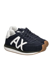 ARMANI EXCHANGE ROYALE SUEDE AIR MESH Sneakers in pelle AX logo - Scarpe Uomo