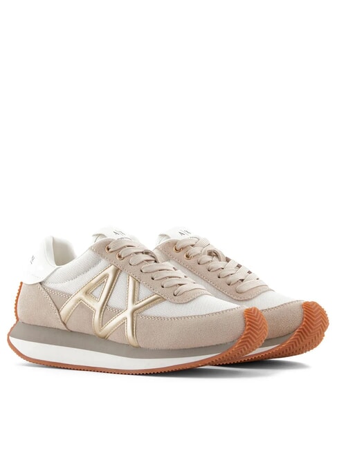 ARMANI EXCHANGE ROYALE SUEDE AIR MESH Sneakers  sand+pale gold - Scarpe Donna