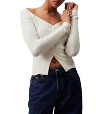 CALVIN KLEIN CK JEANS Cardigan a costine con bottoni - Maglie Donna