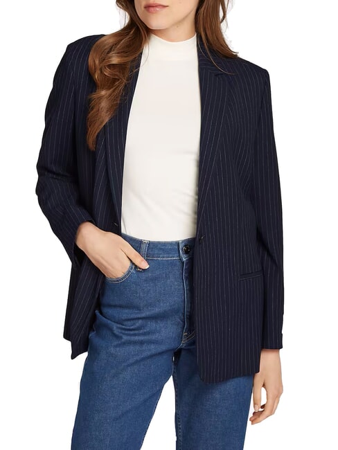 CALVIN KLEIN CK Giacca blazer gessata night sky / gray morn stripe - Giacche Donna