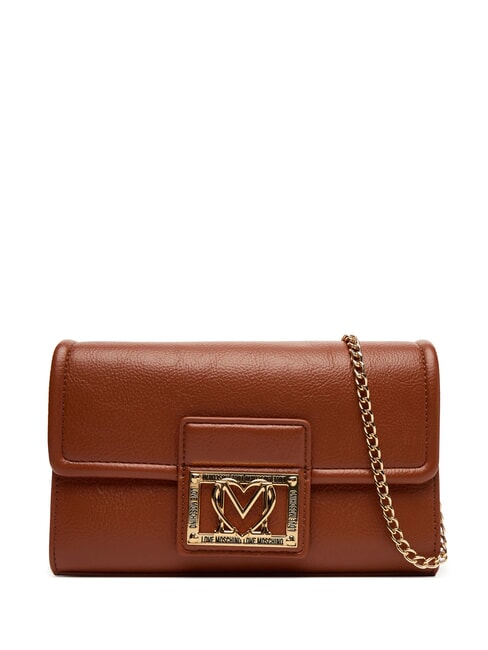 LOVE MOSCHINO SMART DAILY Pochette con catena castagna - Borse Donna