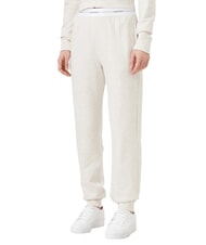 CALVIN KLEIN CK Pantaloni da tuta con elastico logato oatmeal heather - Tute sportive Donna - 1