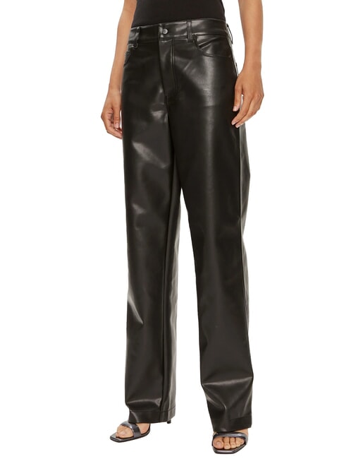 CALVIN KLEIN CK JEANS Pantaloni dritti a vita alta ck black - Pantaloni Donna