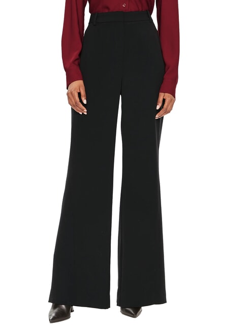 CALVIN KLEIN CK Pantalone a palazzo morbido ck black - Pantaloni Donna