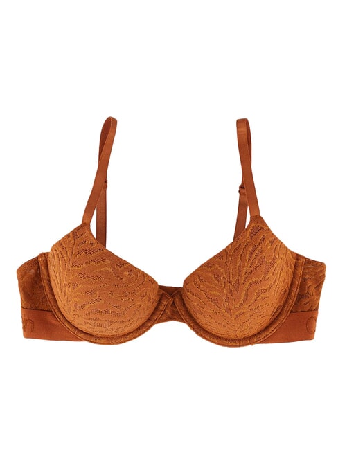 CALVIN KLEIN CK Reggiseno coppa preformata ginger bread - Reggiseni Donna