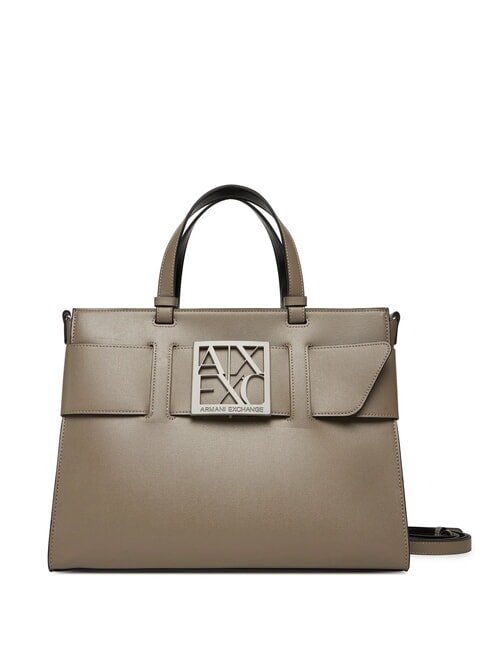 ARMANI EXCHANGE A|X BUCKLE Borsa a mano con tracolla brown bass - Borse Donna