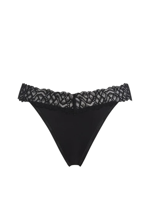 CALVIN KLEIN CK Slip in microfibra con pizzo black - Slip Donna