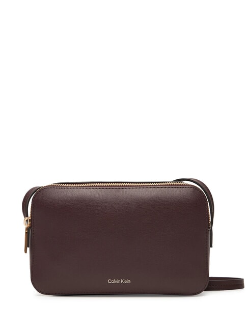 CALVIN KLEIN EMBOSSED LOGO Mini Bag a tracolla fudge/espresso - Borse Donna