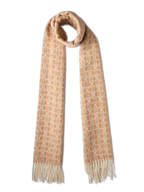 LIUJO MONOGRAM Stola con logo monogram cammello - Sciarpe