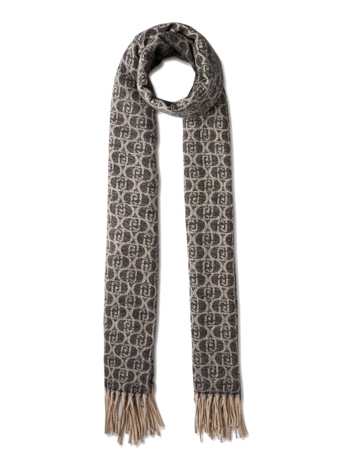 LIUJO MONOGRAM Stola con logo monogram NERO - Sciarpe