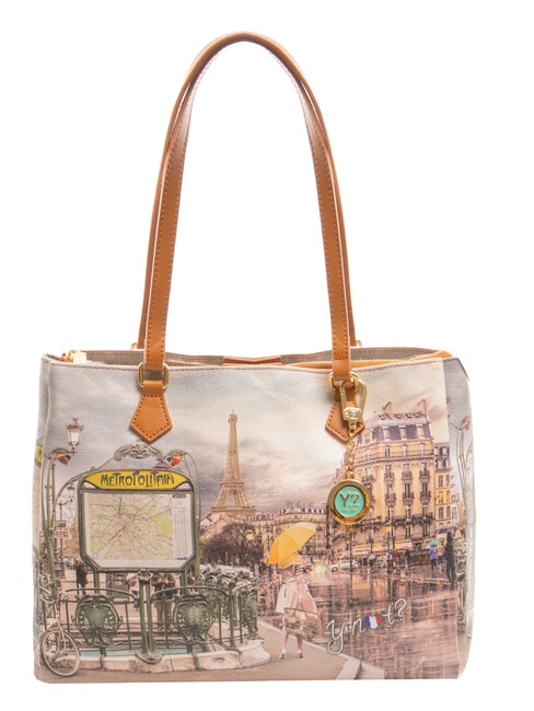 YNOT YESBAG Borsa a spalla stampata metro paris - Borse Donna