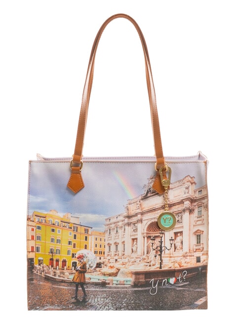 YNOT YESBAG Borsa Tote a spalla rainbow rome - Borse Donna