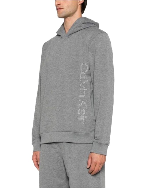 CALVIN KLEIN CK PERFORMANCE Felpa con cappuccio e logo medium grey heather - Felpe Uomo