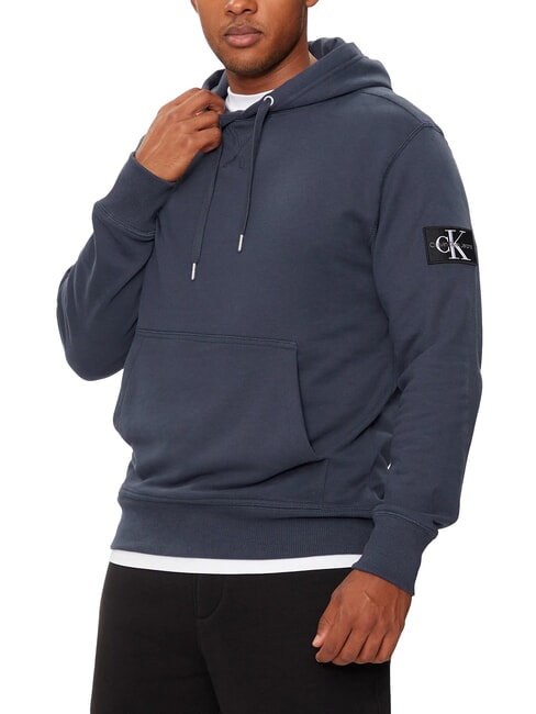 CALVIN KLEIN CK JEANS Felpa con cappuccio e patch logo ink - Felpe Uomo