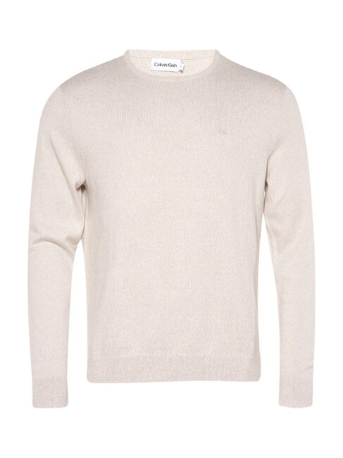 CALVIN KLEIN CK Maglione a girocollo in cotone london fog - Maglie Uomo
