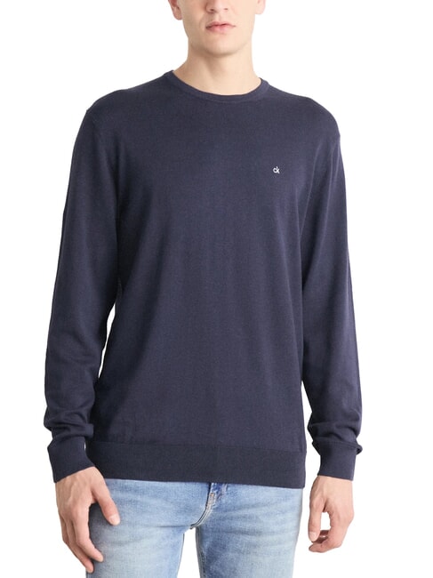 CALVIN KLEIN CK Maglione girocollo regular fit night sky - Maglie Uomo