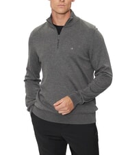 CALVIN KLEIN CK Maglione collo alto con zip slim fit - Maglie Uomo