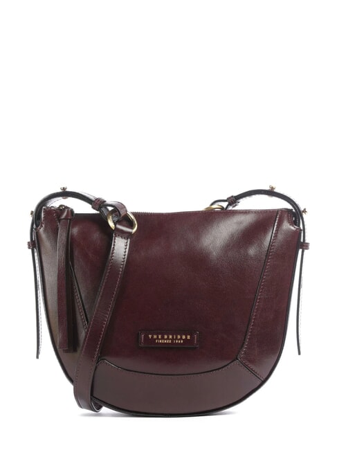 THE BRIDGE FEDORA Borsa tracolla in pelle con flap mosto abb. oro - Borse Donna