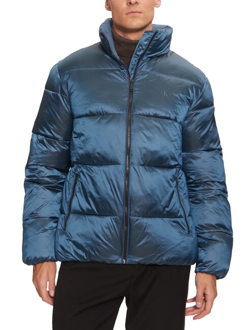 CALVIN KLEIN CK JEANS Giubbotto imbottito lucido china blue / ck black - Piumini Uomo