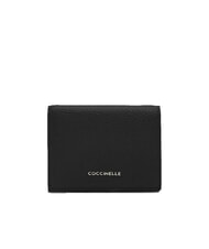 COCCINELLE METALLIC SOFT Small leather wallet Nero - Portafogli Donna - 1
