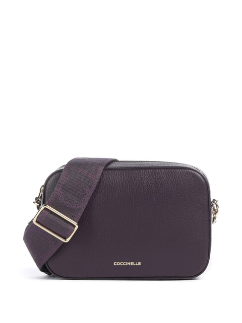 COCCINELLE TEBE Borsa a tracolla in pelle martellata prune - Borse Donna