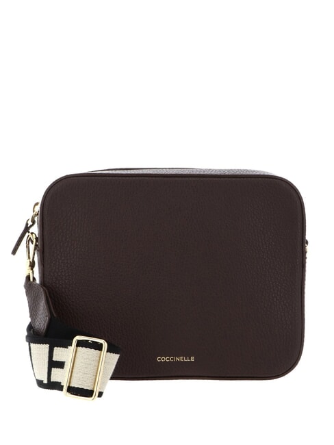 COCCINELLE TEBE Borsa piccola pelle martellata brunette - Borse Donna