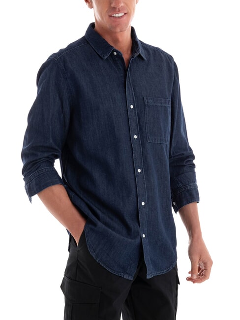 CALVIN KLEIN CK Camicia in tessuto denim regular fit denim dark - Camicie Uomo
