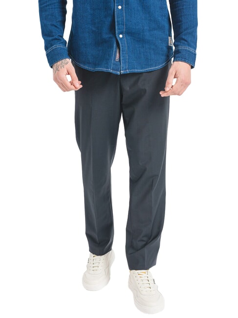 CALVIN KLEIN CK Pantaloni slim fit misto lana black - Pantaloni Uomo