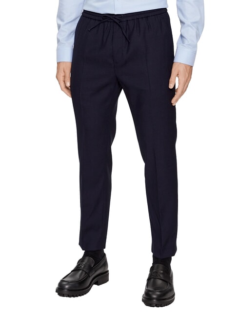 CALVIN KLEIN CK Pantalone gamba dritta in lana calvin navy - Pantaloni Uomo