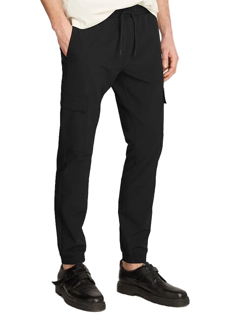 CALVIN KLEIN CK JEANS Pantalone jogger cargo stretch ck black - Jeans Uomo