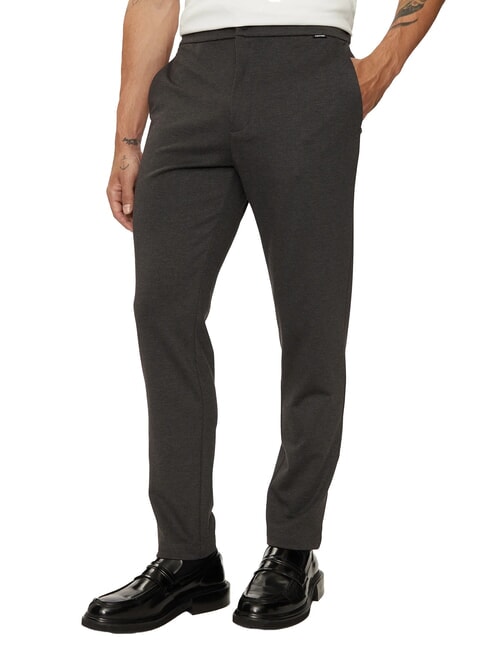 CALVIN KLEIN CK Pantaloni slim fit con elastico in vita dark grey heather - Pantaloni Uomo