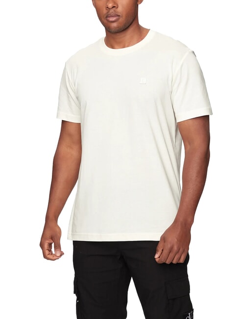 CALVIN KLEIN CK JEANS T-shirt maniche corte regular fit ivory - T-shirt Uomo