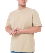 CALVIN KLEIN CK JEANS T-shirt manica corta washed monologo pale khaki - T-shirt Uomo - 1
