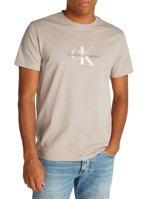 CALVIN KLEIN CK JEANS T-shirt Distressed Monologo regular fit goat - T-shirt Uomo