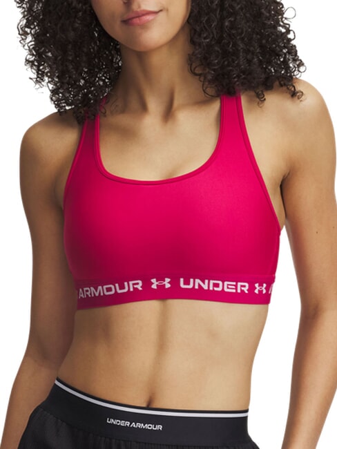 UNDER ARMOUR CROSSBACK MID Reggiseno Sportivo shaded fuchsia - Reggiseni Donna