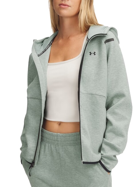 UNDER ARMOUR UNSTOPPABLE Felpa con cappuccio silica green - Felpe Donna