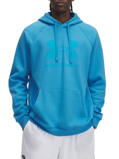 UNDER ARMOUR RIVAL FLEECE Felpa con cappuccio ether blue - Felpe Uomo