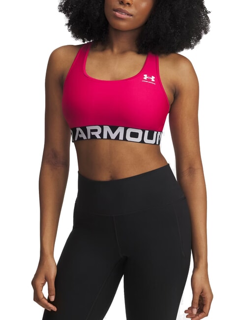 UNDER ARMOUR HG MID Reggiseno Sportivo shaded fuchsia - Reggiseni Donna