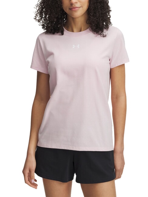 UNDER ARMOUR RIVAL CORE T-Shirt prime pink - T-shirt e Top Donna