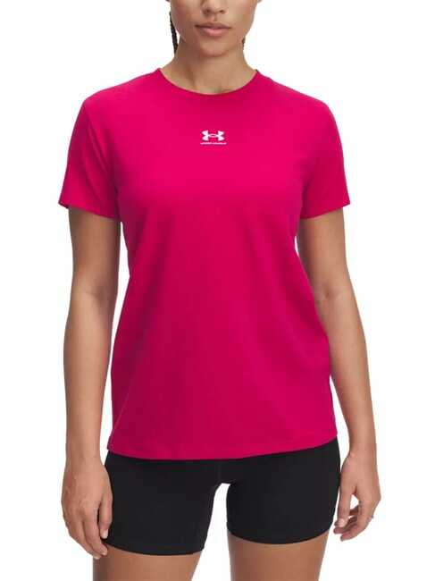UNDER ARMOUR RIVAL CORE T-Shirt shaded fuchsia - T-shirt e Top Donna