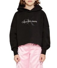 CALVIN KLEIN CK KIDS Felpa cappuccio stampa logo glitter - Felpe Bambini