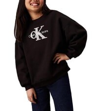 CALVIN KLEIN CK KIDS Felpa girocollo logo sherpa - Felpe Bambini
