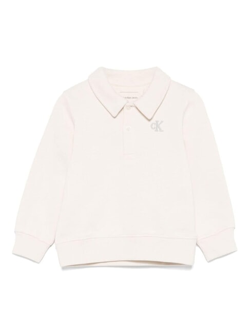 CALVIN KLEIN CK KIDS Felpa modello polo in cotone whitecap gray - Felpe Bambini