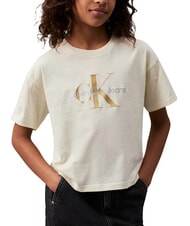 CALVIN KLEIN CK KIDS T-shirt maniche corte logo glitter - T-shirt Bambino