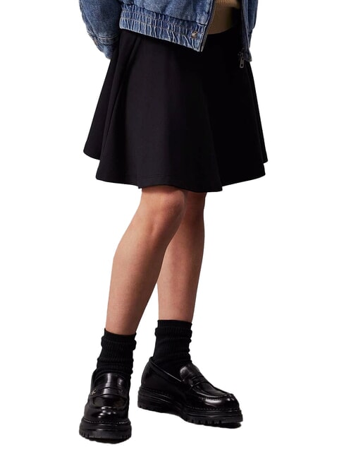 CALVIN KLEIN CK KIDS Gonna corta con elastico in vita ck black - Gonne bambine