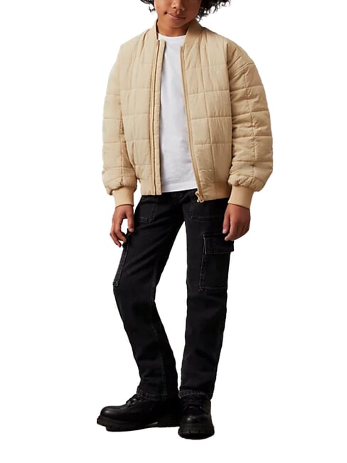 CALVIN KLEIN CK KIDS Jeans bimbo con tasconi charcoal grey rgd - Pantaloni bambini